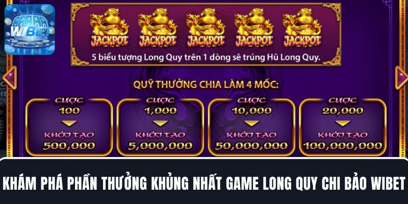 Khám phá giải thưởng lớn nhất trong Slot Long Quy Chi Bảo
