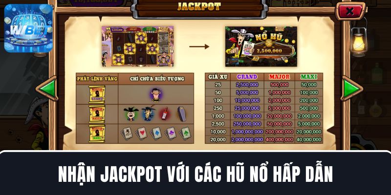 Nhận Jackpot với các hũ nổ hấp dẫn